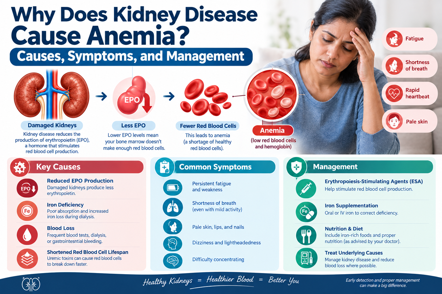Why Does Kidney Disease Cause Anemia? Causes, Symptoms, and Management